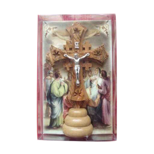 Bethlehem Terra Santa ทำด้วยมือไม้มะกอกไม้ยืนไม้กางเขนโลหะสไตล์ศาสนายุโรป - Product Image 1