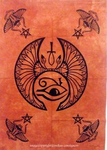 ผ้าทอแขวนผนังทำจากผ้าฝ้ายลายโปสเตอร์รูปตาฮอรัสที่มีมนต์ขลังตกแต่งประตูด้วยสินค้าแถมอินเดีย - Product Image 3