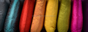 ปลอกหมอนผ้าไหมไทยสีฟ้าอ่อนและเทอร์ควอยซ์ที่หรูหรา - Product Image 5