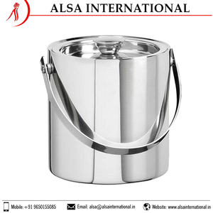 Meilleur seau à vin en acier écologique style classique 21CM durable pour usage domestique bacs à glace et à boissons commande en gros à bas prix bienvenue! - Product Image 4