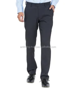High quality slim fit dark grey trousers for men