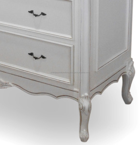 Armoire de rangement en bois acajou, meuble blanc, Style français - Product Image 6