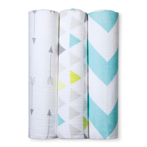 Couverture d'emmaillotage en mousseline à motif floral avec motif personnalisé emmaillotage imprimé en double gaze organique avec emballage personnalisé - Product Image 5
