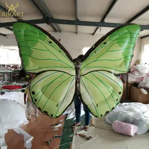 Light up inflatable butterfly wings,stage light up party wings dance dress
