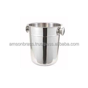 Seau à glace de luxe maison hôtel décoration simple bouteille refroidisseur face anneau poignée métal aluminium refroidisseur à vin - Product Image 2