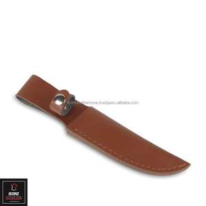 Couteau Skinner en acier damas forgé à la main de conception unique manche en bois d'olivier couteau de chasse à découpe de cerf avec gaine en cuir - Product Image 3