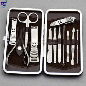 Hans Kniebes Manucure 7 Pièces Ensemble pour Hommes Nappa En Cuir En Acier Inoxydable - Product Image 3