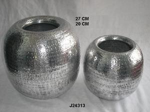 Florero con patrones de calidad martillada en pulido de espejo hecho en hoja de aluminio decoración del hogar jarrón de Decoración de mesa - Product Image 6