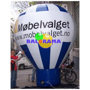 Ballon gonflable publicitaire en PVC imprimé personnalisé, tailles et couleurs spéciales avec ventilateur pour promotions sur les toits - Product Image 1