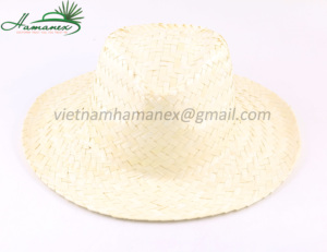 Sombrero de paja de Panamá bordado de hierba de mar verde Natural, patrón a cuadros, cuerda de cinta, accesorio ecológico Unisex para adultos - Product Image 4