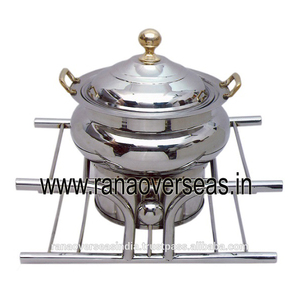 Top Quality Wholesale Stainless Steel Chafing Dish Commerical Equipment Round Serving Dish for Events - Product Image 2