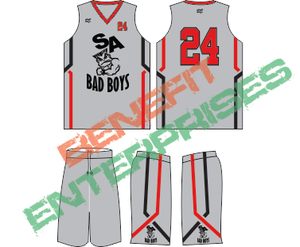Uniformes de Baloncesto Sublimados Personalizados Unisex, Servicio OEM de Fusión sin Costuras, Material de Poliéster, Fabricados por Benefit Enterprises - Product Image 2