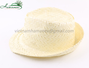 2019 nuevo sombrero de paja de hoja de palma verde Natural paja de rafia bordada sin orificios de ventilación - Product Image 1