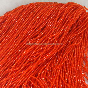 Perles rondes lisses en cornaline naturelle, pierre orange en vrac, certifiées par un tiers pour la fabrication de bijoux - Product Image 4