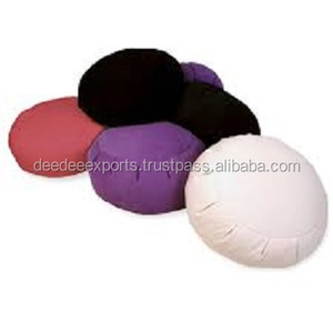 Coussins de méditation Yoga Zafu au design personnalisé pour le yoga et la position assise OEM, marque privée de haute qualité Inde - Product Image 5