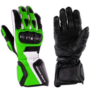 Gants longs en cuir de course de moto à jointure dure haute protection gants de moto - Product Image 4