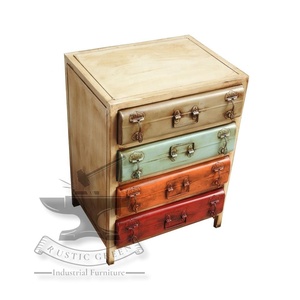 Commode à tiroirs Vintage en métal, commode style industriel - Product Image 5