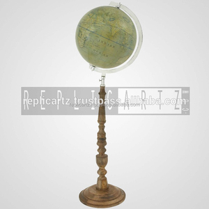Globe terrestre vintage sur pied, carte décorative, base en bois, objet éducatif pour la maison, le bureau, la bibliothèque, décoration de voyage, pièce d'appoint - Product Image 2
