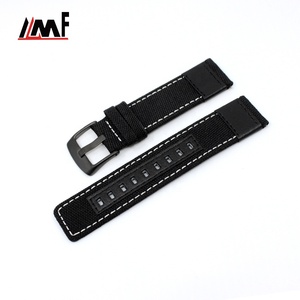 Meilleures ventes Montre de sport à fil lumineux Bracelet en nylon Bracelets de montre noirs Vente en gros avec barres à ressort à dégagement rapide - Product Image 4