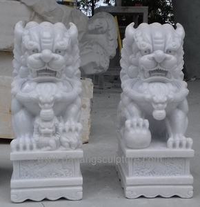 รูปปั้นสุนัขฟูด็อกหินอ่อนสีขาวแบบใหม่ งานแกะสลักหินสุนัขฟูด็อก รูปปั้นสุนัขฟูด็อกหินอ่อนลดราคา - Product Image 4