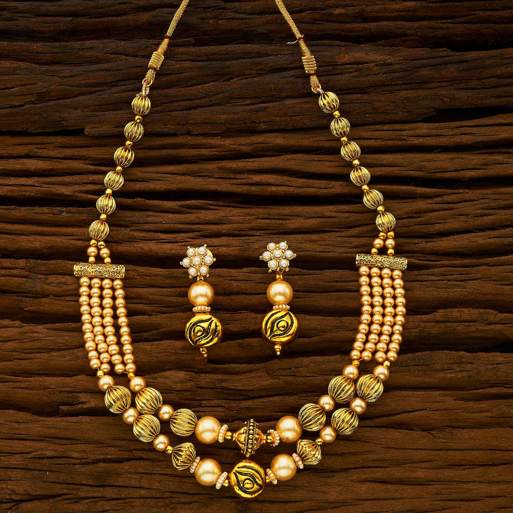Pearl Necklace Sone Ki Mala Ki Design Gold Plated Pearl Mala