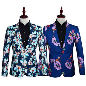 <span class=keywords><strong>Blazer</strong></span> Floreali Personalizzati di Alta Qualità con Stampa Colorata per <span class=keywords><strong>Uomo</strong></span> Completi <span class=keywords><strong>Blazer</strong></span> Maschili - Product Image 1