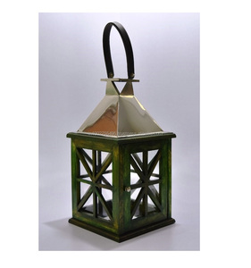 เชิงเทียนไม้โคมไฟไหตกแต่งบ้านที่วางเสาทำด้วยมือ - Product Image 1