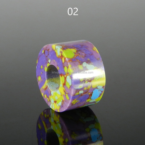 14x8x5mm smooth tyre beads - Synthetic purple mohave turquoise - Gemstone big hole beads - european beads for <b>bracelet</b> - IG0144 - Product Image 2
