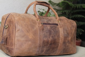 กระเป๋าเดินทางหนังแท้ธรรมชาติทำด้วยมือกระเป๋าเดินทางสำหรับทุกเพศ - Product Image 2