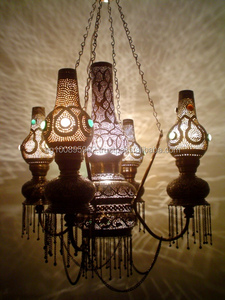 Lustre suspendu en verre et laiton de style antique moderne BR278, design unique, pour la maison, l'hôtel - Product Image 2