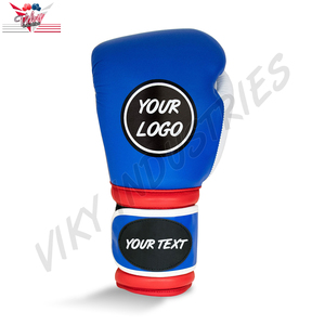 Gant de boxe professionnel, vêtement d'entraînement avec des gants de boxe Pro Strap, gant de couleur blanche et bleue pour hommes, sac de frappe - Product Image 5
