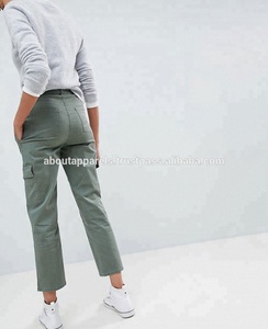 กางเกงคาร์โก้ผ้าฝ้าย100% ระบายอากาศได้ดีสำหรับผู้หญิงกางเกงผ้าแคนวาสสำหรับใส่ทำงานลำลองขนาดใหญ่ - Product Image 3