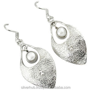 Pendentif en argent sterling 925 fait main avec perle pour fiançailles, mariage, anniversaire, fête, serti clos, idéal pour les idées cadeaux, vente en gros - Product Image 1