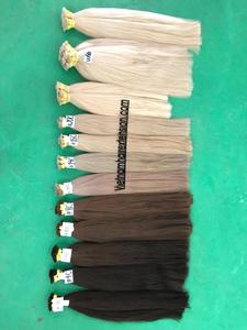 Extensions de cheveux russes toutes couleurs, double trame, 100% cheveux humains vierges Remy, boucles françaises, en vrac, origine Vietnam - Product Image 4
