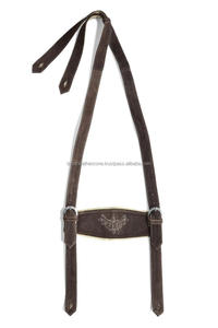 Unisex personalizado bávaro Lederhosen auténtico cuero oscuro tradicional Oktoberfest desgaste con decoración bordada - Product Image 3
