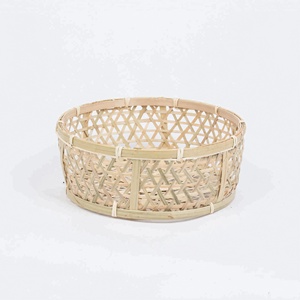 Vietnam-Made Simple <b>Weaving</b> Bamboo Storage <b>Basket</b> - Product Image 1