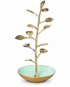 Espositore per Gioielli in Alluminio Placcato Ottone di Marca Famosa, Design Moderno Europeo per Orecchini e Collane - Product Image 1