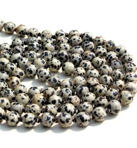 Collar de cuentas de Yoga Mala 108 hecho a mano religioso Unisex, cadenas anudadas de perlas de jaspe de marfil manchado, regalo de piedras preciosas Premium - Product Image 3