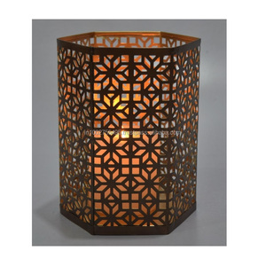 Stylish Metal Pillar <b>Tealight</b> Votive Holder for Home Wedding Festive Decor Quality Gifting Supplies-Candle Jars <b>Lanterns</b> - Product Image 1