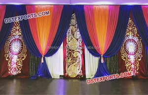 ฉากหลังดินเผาสำหรับเวทีแต่งงาน,ฉากหลังปักลายสำหรับงานแต่งงานฉากหลังดีไซน์แบบคัตเอาท์ - Product Image 2