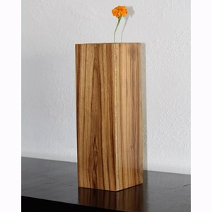 Vente chaude de haute qualité en bois de teck Table carrée Vase nouveauté bureau à domicile et Restaurant cadeau - Product Image 4