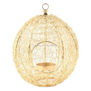Luz de té tipo Nido de Pájaro dorado, decoración para el hogar, estilo único, candelabro de metal, decoración de boda - Product Image 1