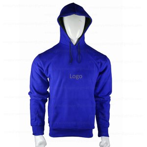 Sudadera con capucha de forro polar azul, ropa para gimnasio personalizada - Product Image 1