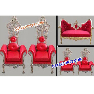 Ensemble de canapés de luxe pour la mariée et le marié, Design de haute qualité, chaises de mariage de styliste - Product Image 1