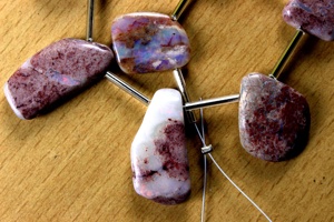 หินโอปอลจากออสเตรเลียทำด้วยมือเครื่องประดับสร้อยคอแบบทำมืออุปกรณ์สำหรับการทำเครื่องประดับแบบ DIY ขัดจากธรรมชาติ - Product Image 3