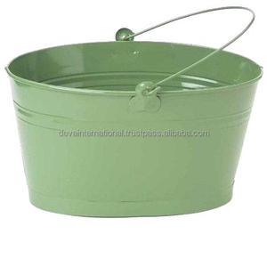 Cubos de hielo de bañera en forma ovalada galvanizada moderna - Product Image 5