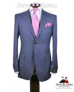 Steve & James Luxury Men's Wedding Groom Suit 100% <b>Wool</b> Worsted Fabric V-Neck Single-Breasted Jacket Zipper Fly <b>Pants</b> Adult Size - Product Image 6
