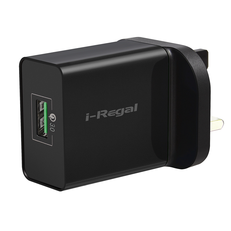 Китайский IREGAL 18 Вт QC3.0 быстрое зарядное устройство для телефона с вилкой Стандарта Великобритании