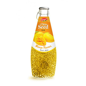 Bebida de semilla de chía con sabor a naranja, botella de vidrio de 290ml, bebidas de Semilla de Chía OEM - Product Image 4