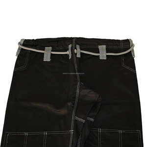 Kimono de Jiu Jitsu Brasileño Simple, Tejido Perl, 450g, 100% Algodón, Cómodo, Unisex, Negro, Hecho en Pakistán - Product Image 5
